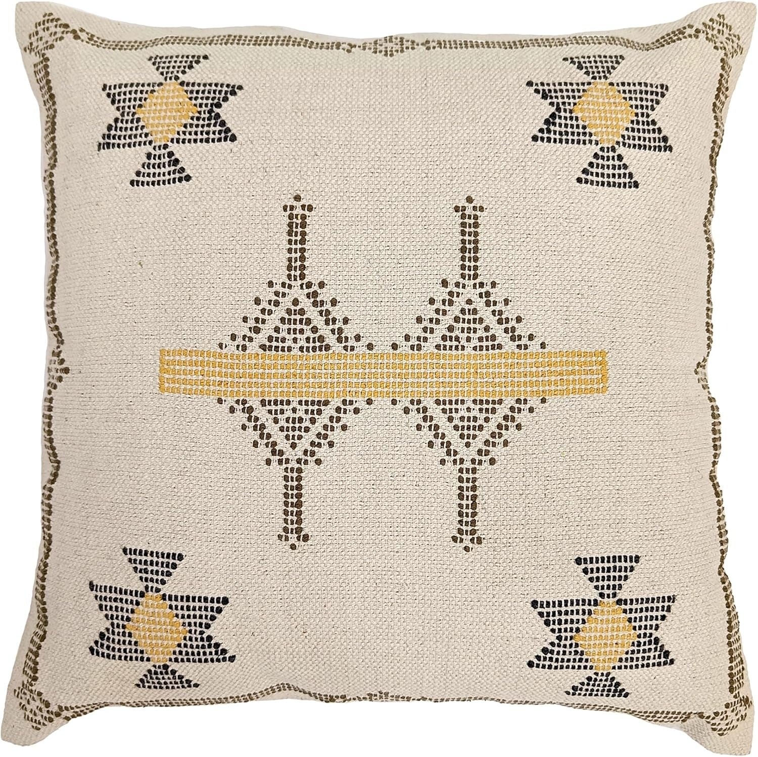 Xentarfy Handmade Cotton Kilim Cushion Cover 18x18