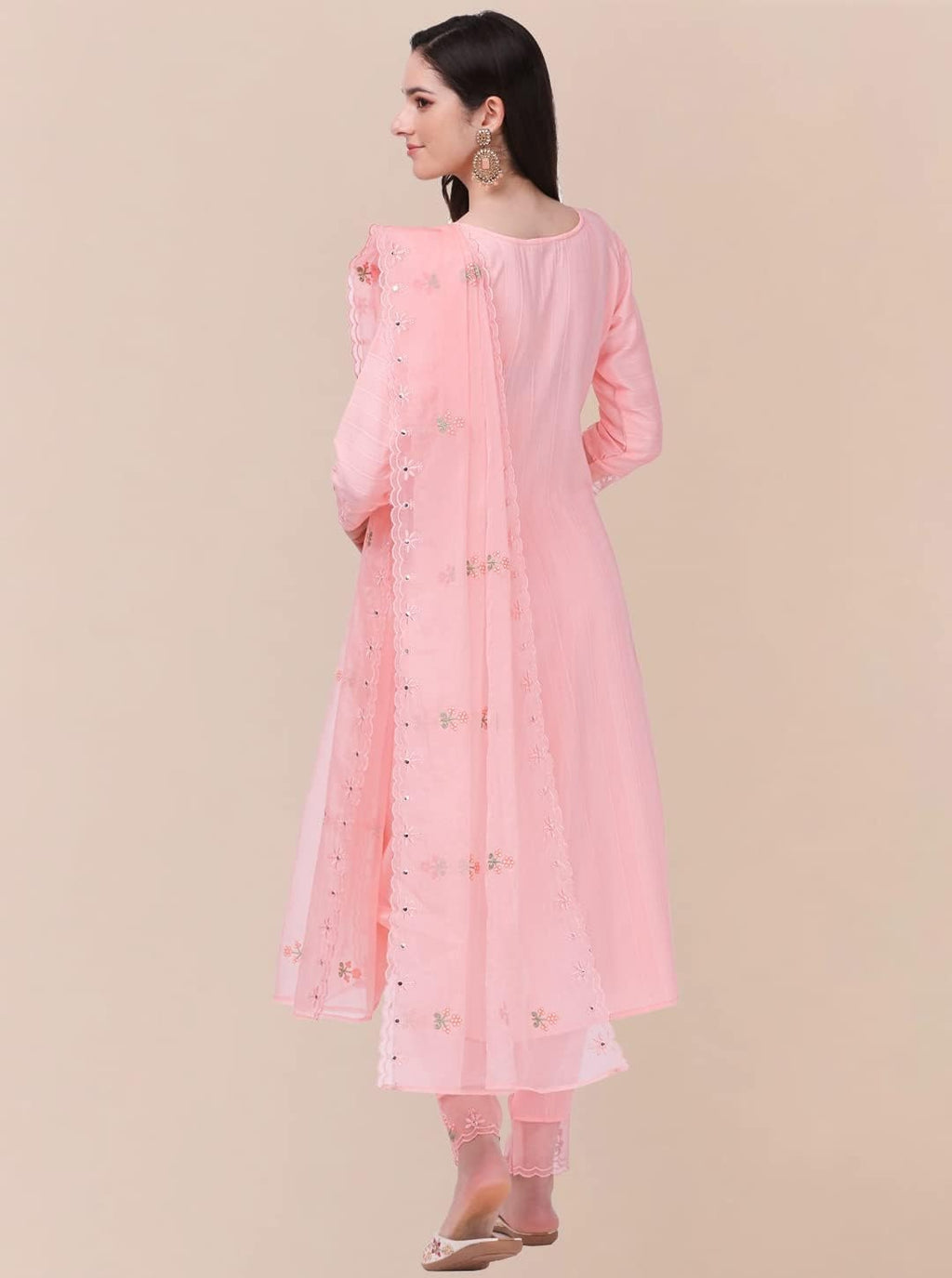 Xentarfy Embroidered Cotton Kurta Pant Dupatta Set