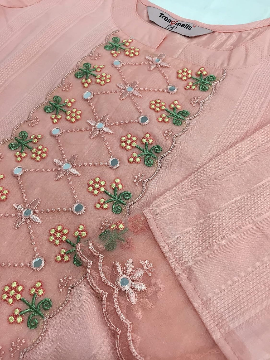 Xentarfy Embroidered Cotton Kurta Pant Dupatta Set